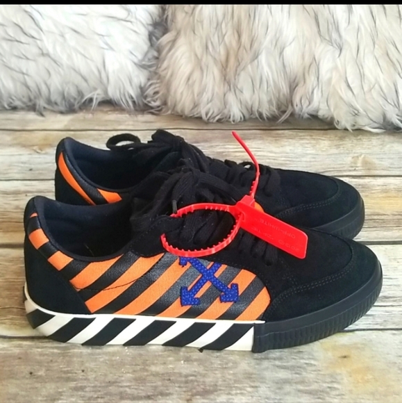 Off-White Shoes - OFF WHITE Virgil Abloh Orange Vulcanized low sneakers Size 10 women's